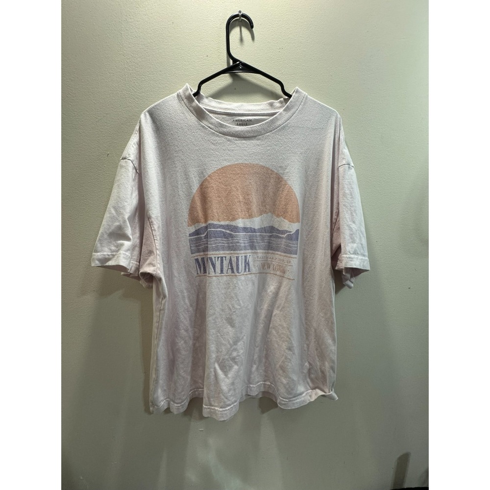 AMERICAN EAGLE XL - WHITE T-SHIRT - BOXY FIT